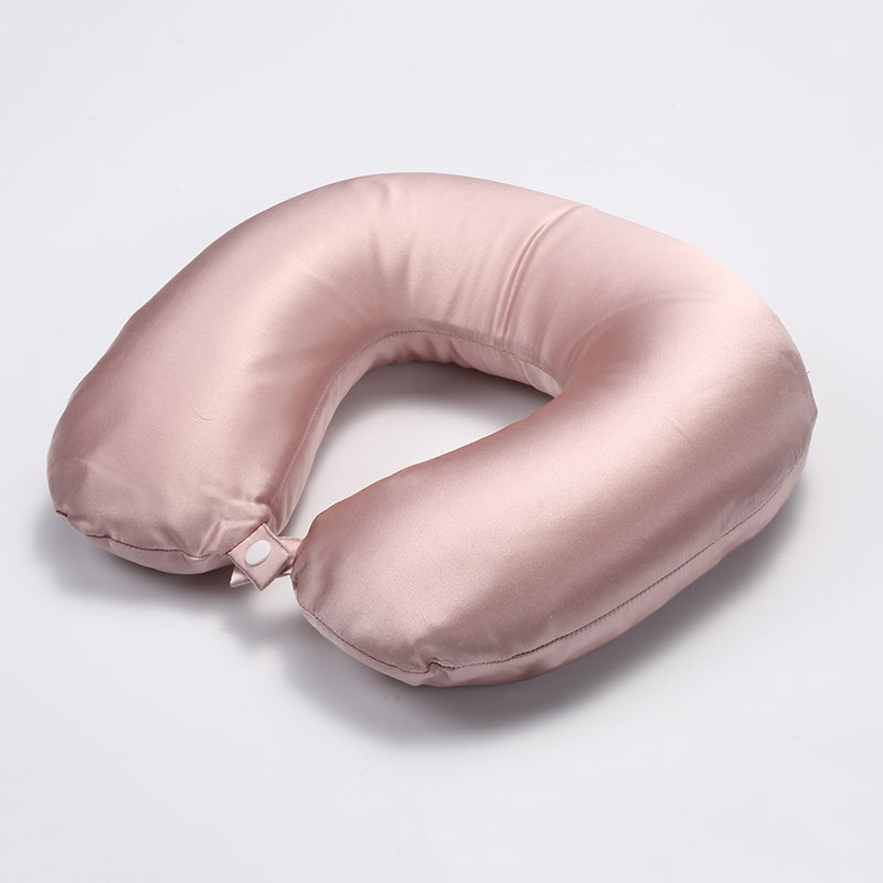 U-Shape Mulberry Silk Travel Neck Pillow /Eye Mask