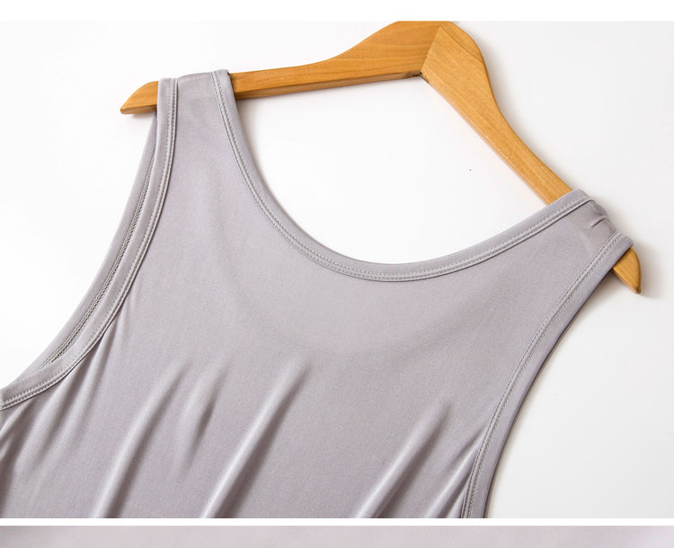 Men Mulberry Silk Tank Top/Vest - Awulook