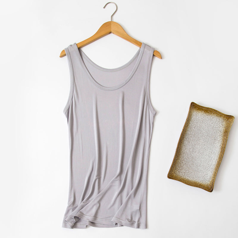 Men Mulberry Silk Tank Top/Vest - Awulook