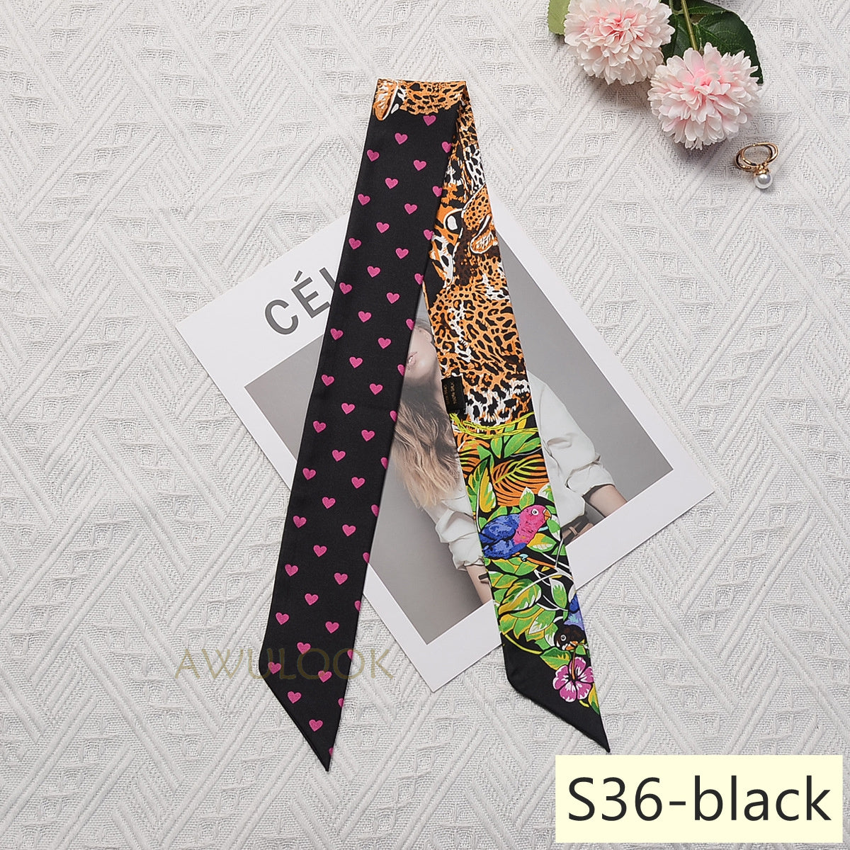 Silk Twilly，86cm× 5cm, S36