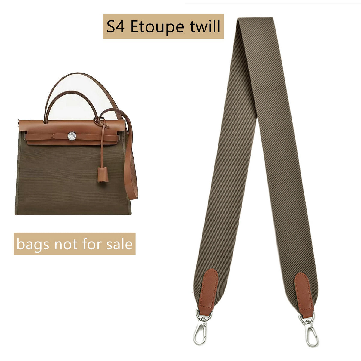 50mm Canvas bag strap for herbag- Solid colors