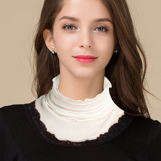 Silk Detachable Collar, Sweater Base Shirt, Low collar