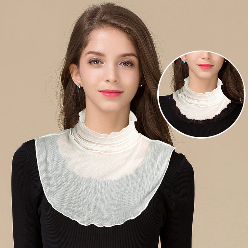 Silk Detachable Collar, Sweater Base Shirt, Low collar