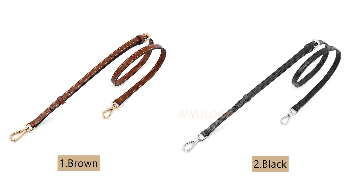 12mm/0.5" Adjustable Leather Bag strap for Le Pliage Pouch/other bags