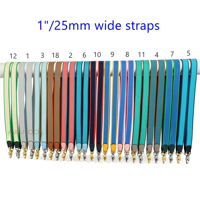 Customized 1"/25mm Canvas bag strap, Bi-colors