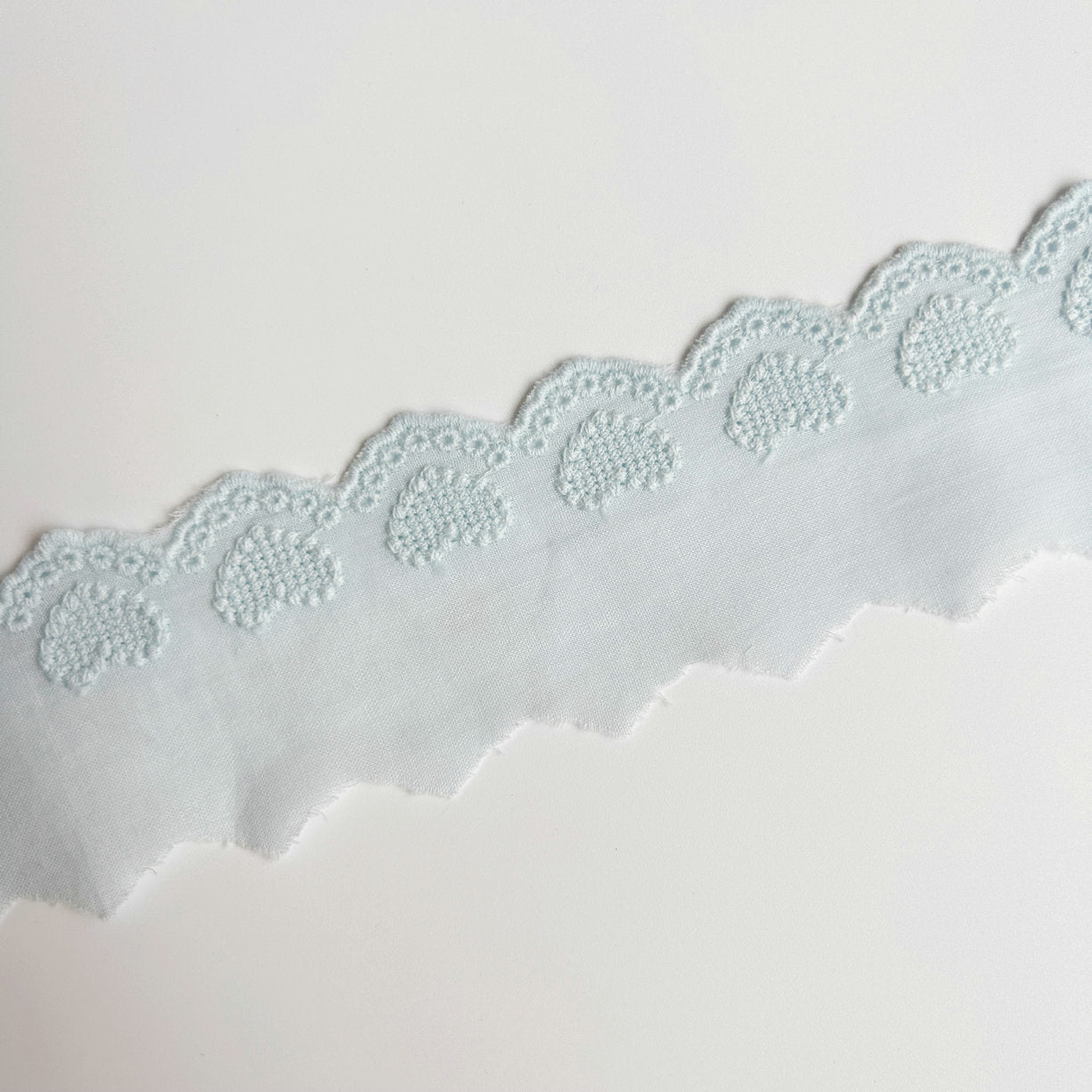 Cotton Lace Trim, Eyelet Embroidery Cotton Lace, DIY Lace Scrunchie-Heart