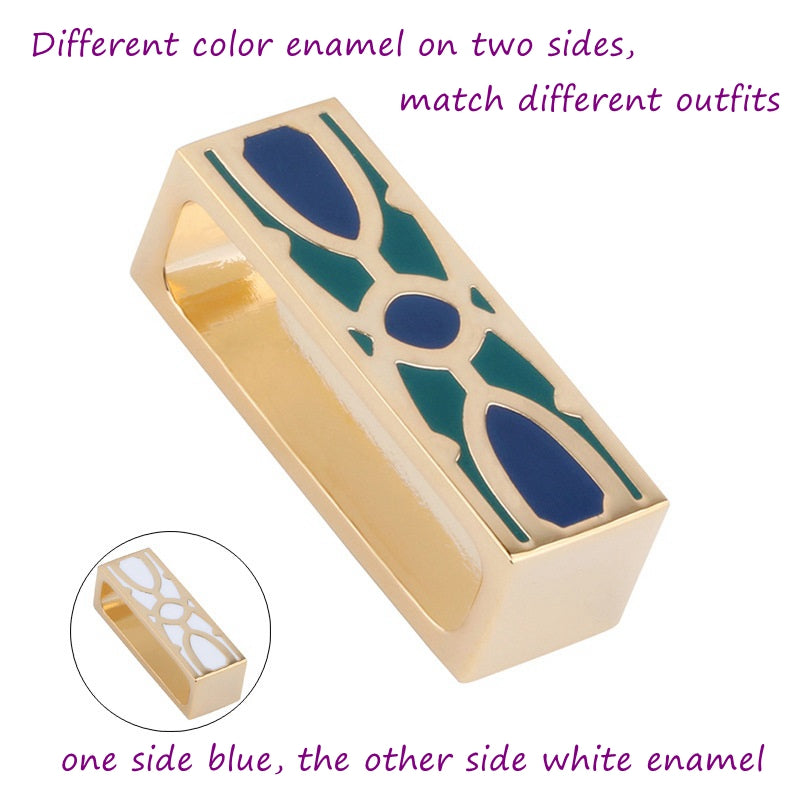 Enamel Scarf Buckles