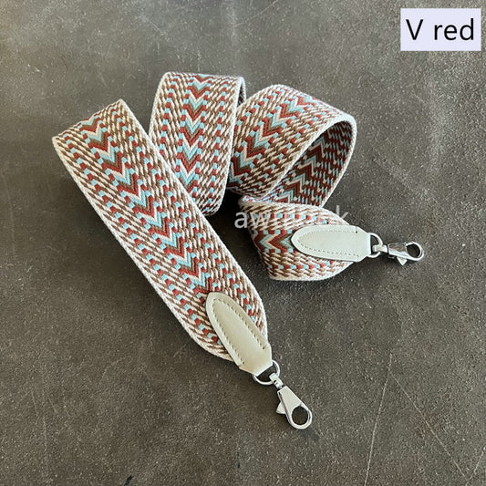 Customized 5cm/2" Canvas Strap for kelly/evelyne- V red