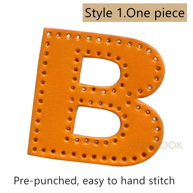 Taschenanhänger mit Buchstaben/Anfangsbuchstaben aus echtem Leder