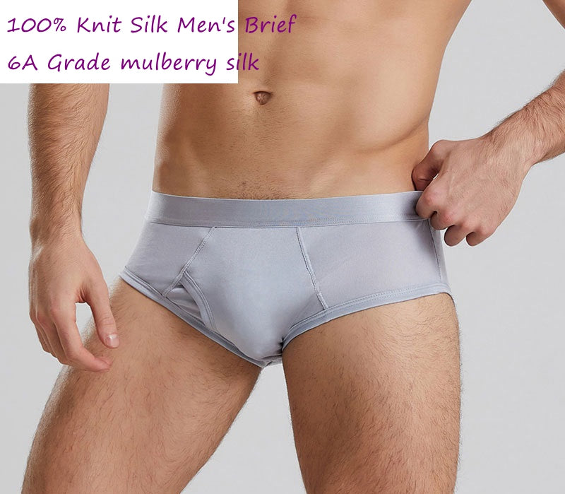 Slip en tricot 100 % soie pour hommes