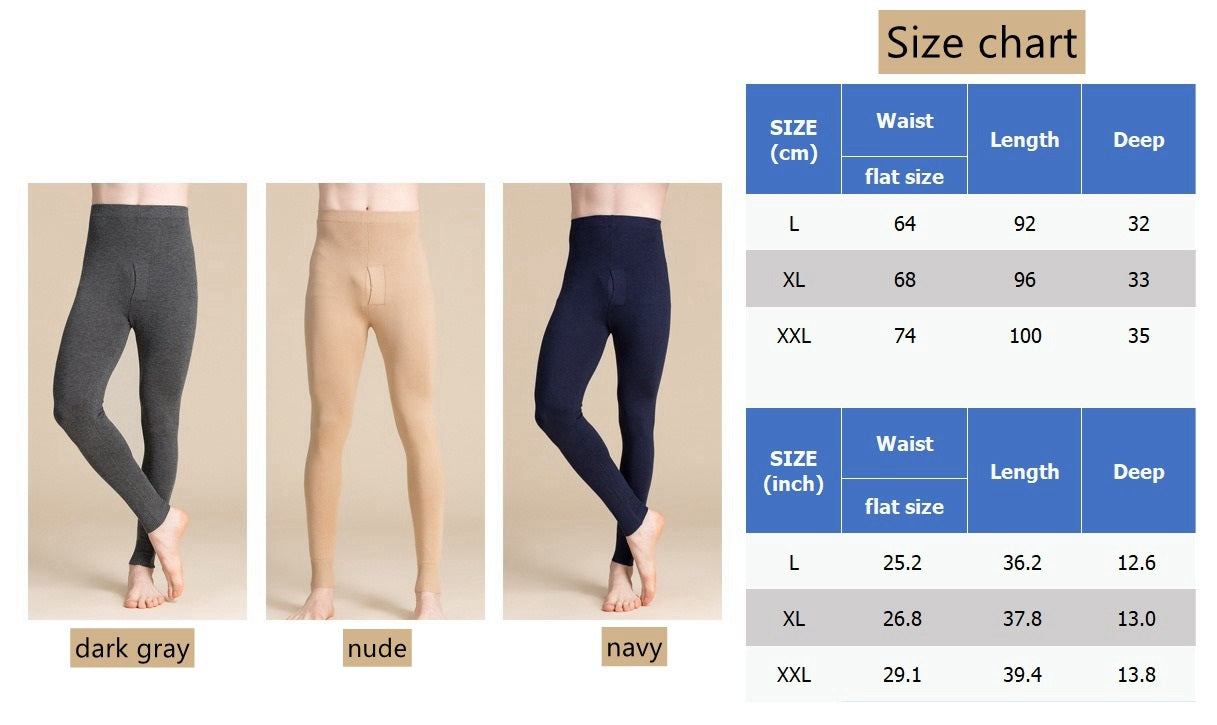 Men Silk Cashmere Leggings/Tight/Thermal Underwear