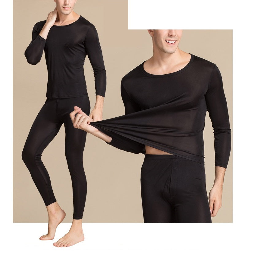 Sous-vêtements/Leggings thermiques en coton et soie de mûrier pour hommes