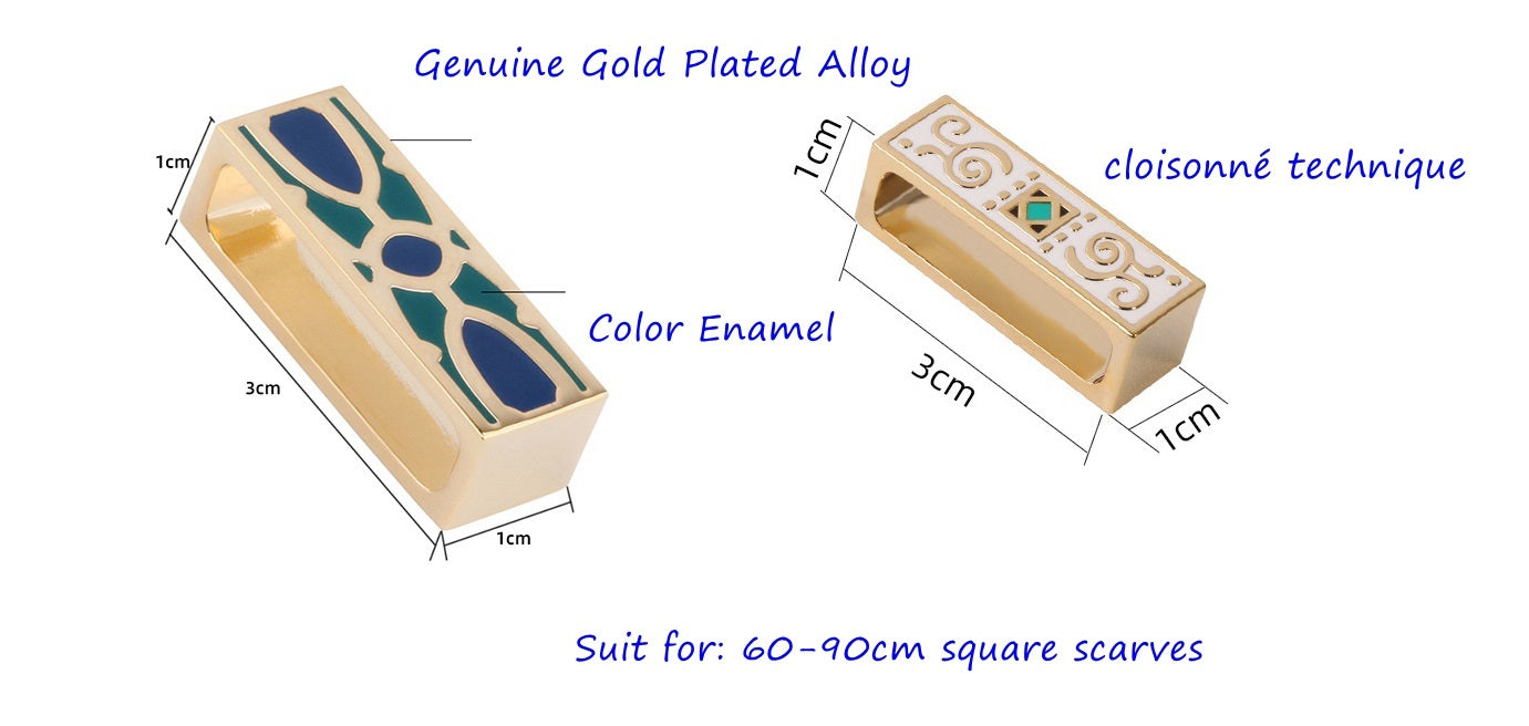 Enamel Scarf Buckles