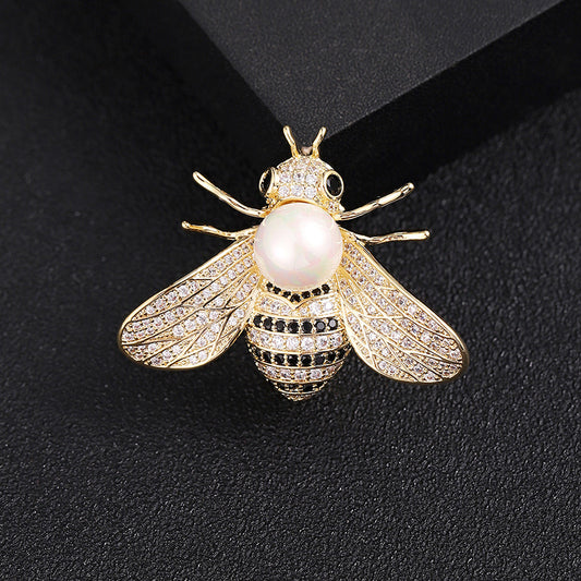 Bee Pearl Scarf Buckle/Brooch/Ring/Breastpin