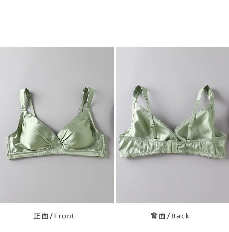 Widen Strap Women Silk Bra 19momme