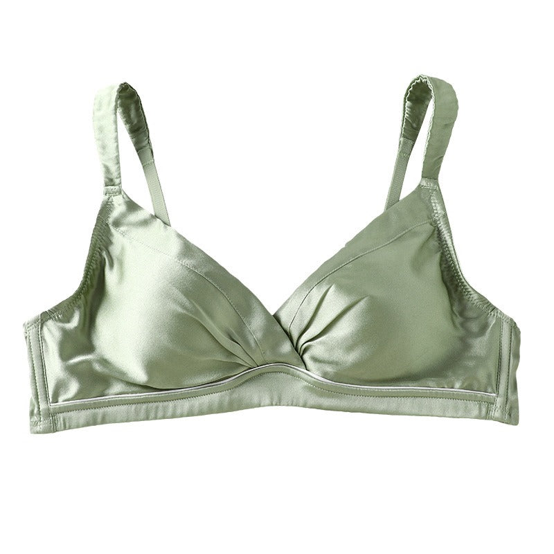 Widen Strap Women Silk Bra 19momme