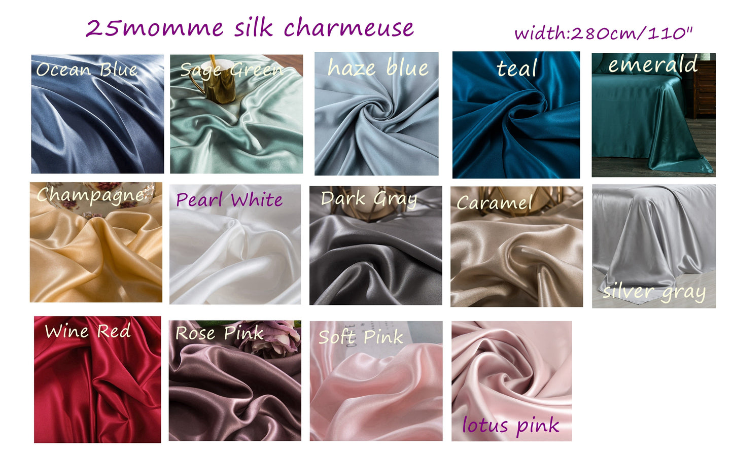 25Momme Seamless 100% Silk Fitted Sheet