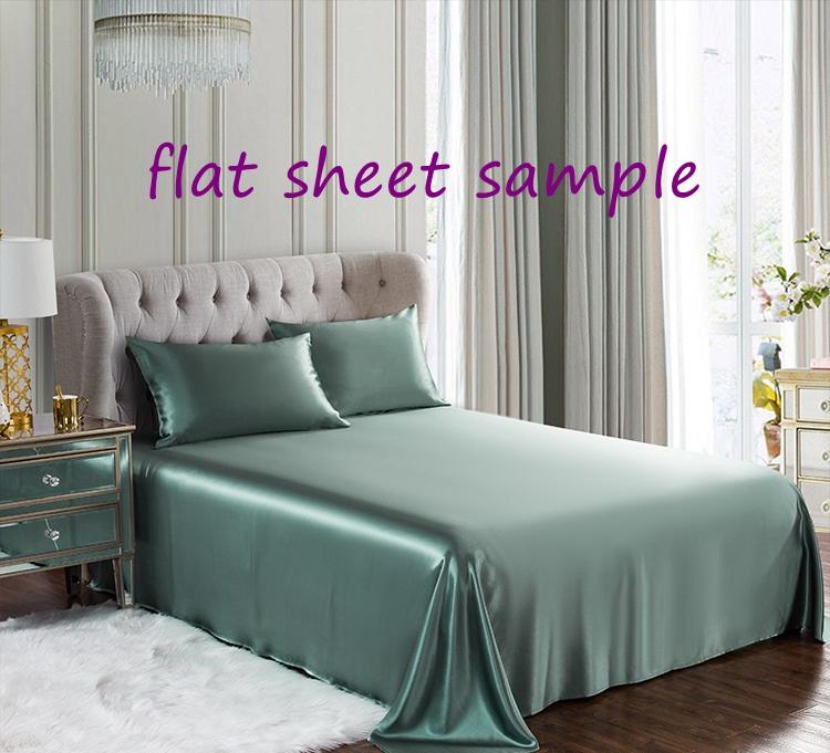 25Momme Seamless Luxury Silk Fitted Sheet/Flat Sheet/Dovut Cover/Bedding Set, Ocean blue - Awulook