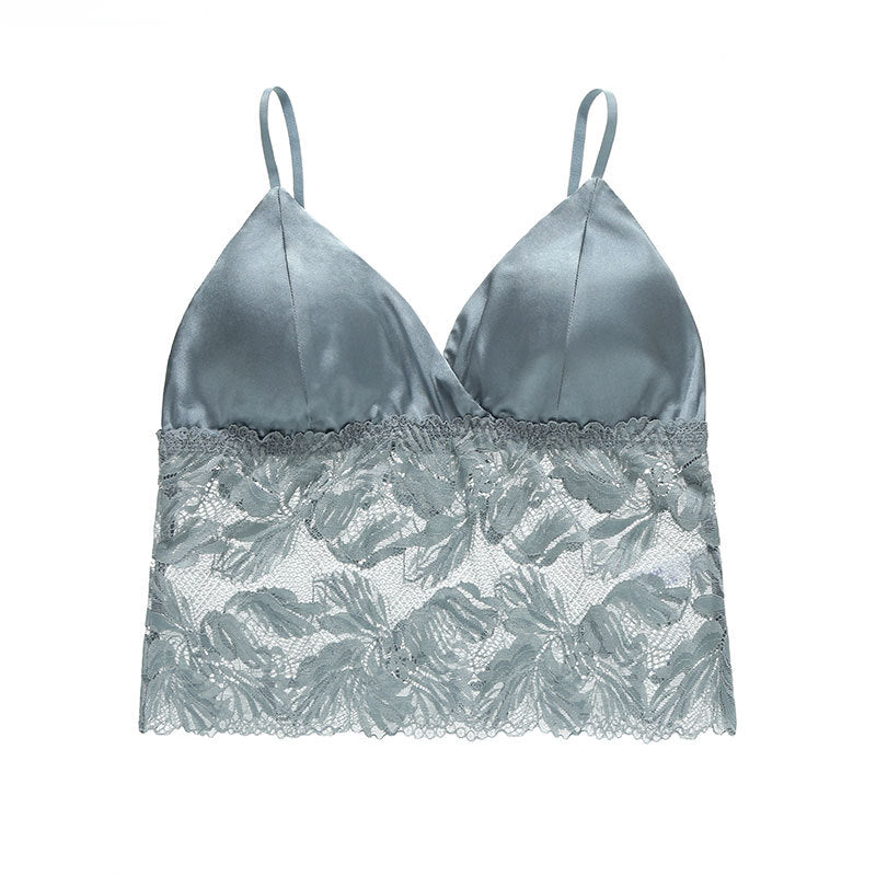 Soutien-gorge caraco en dentelle de soie de style français