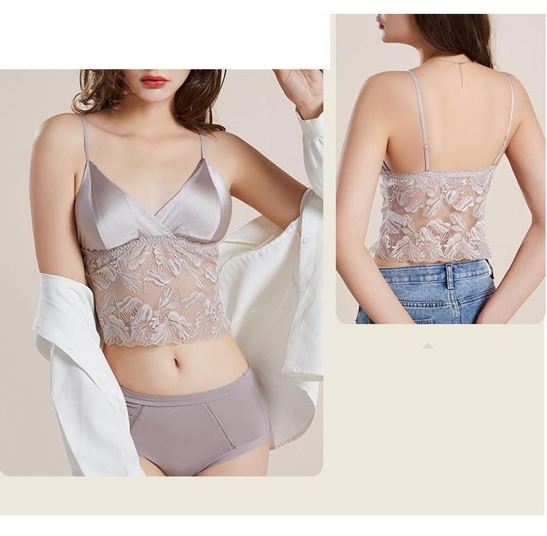 Soutien-gorge caraco en dentelle de soie de style français