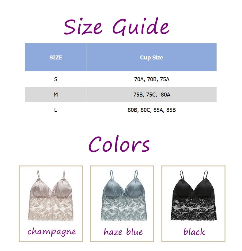 French Style Silk Lace Camisole bra