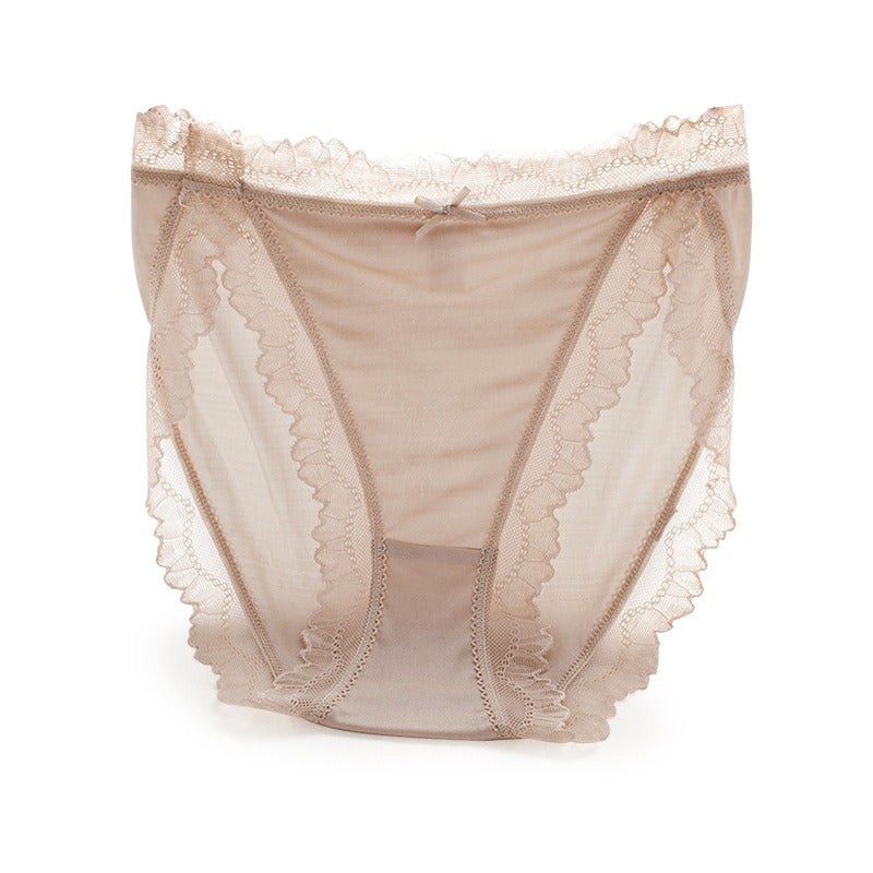 Women Silk Lace trim Panties