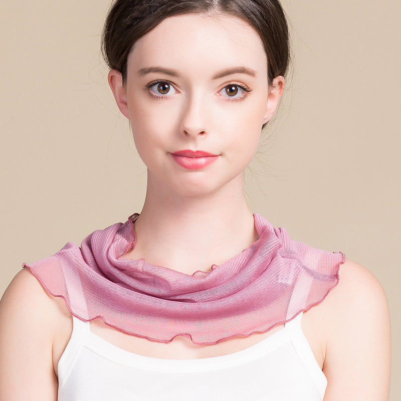 Silk Mask Scarf, Neck Gaiter, UV Protection