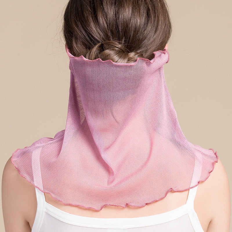 Silk Mask Scarf, Neck Gaiter, UV Protection