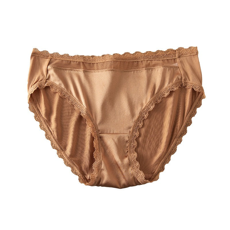 Culotte en soie tricotée pour femme, taille moyenne