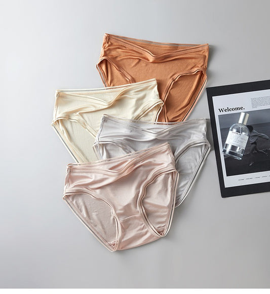 Culotte en soie tricotée pour femme, taille moyenne