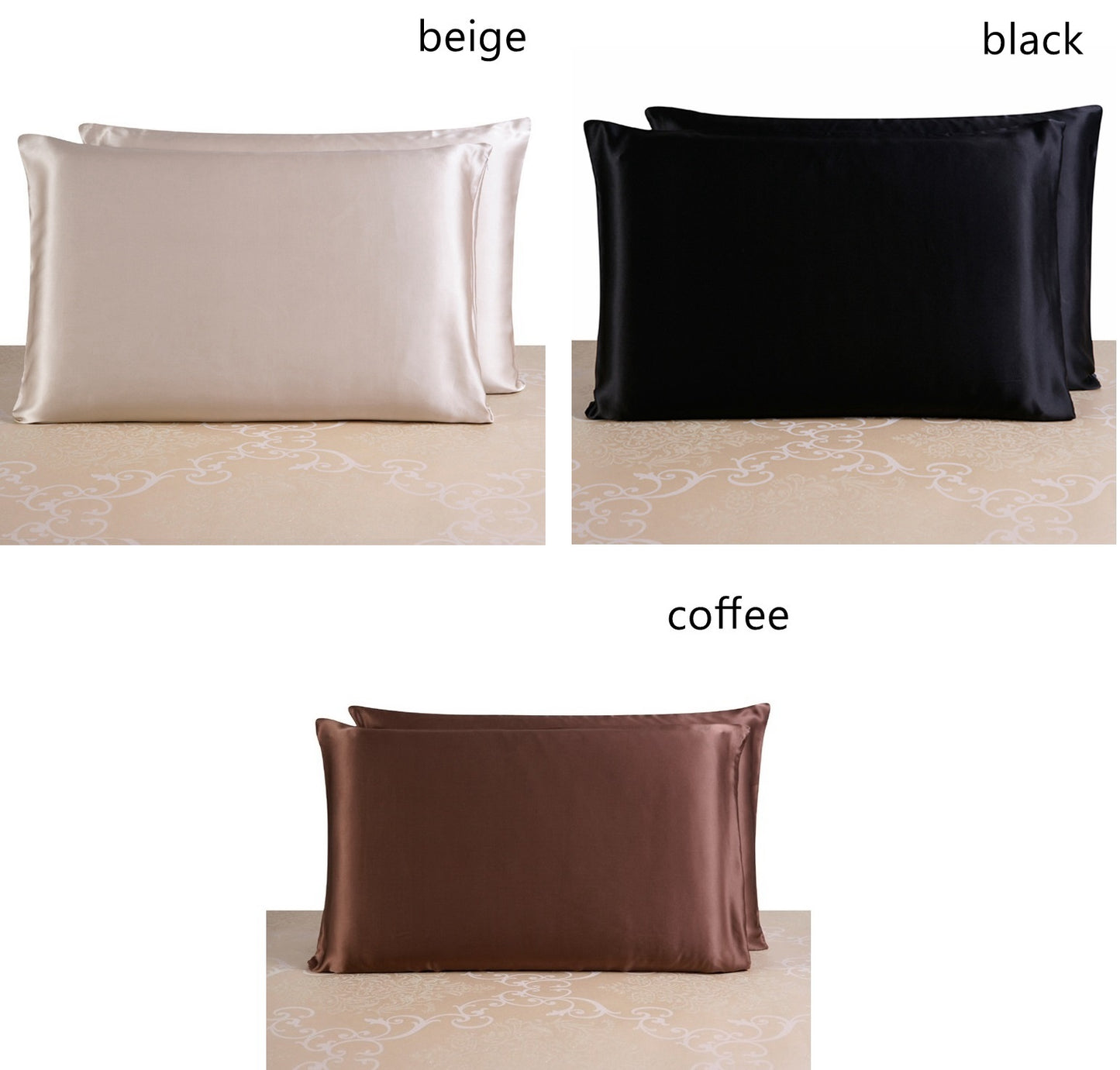 SET 2 of 22 Momme Silk Pillowcase, Zipper Closure - Awulook