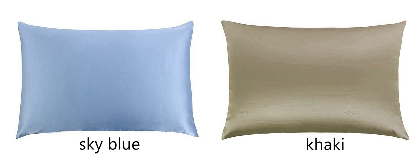 SET 2 of 22 Momme Silk Pillowcase, Zipper Closure - Awulook