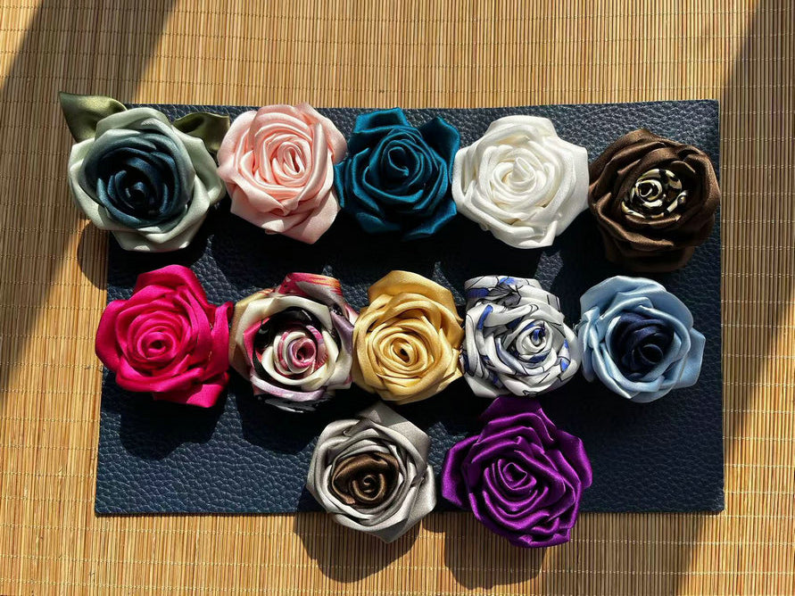 Silk Rose Scrunchie