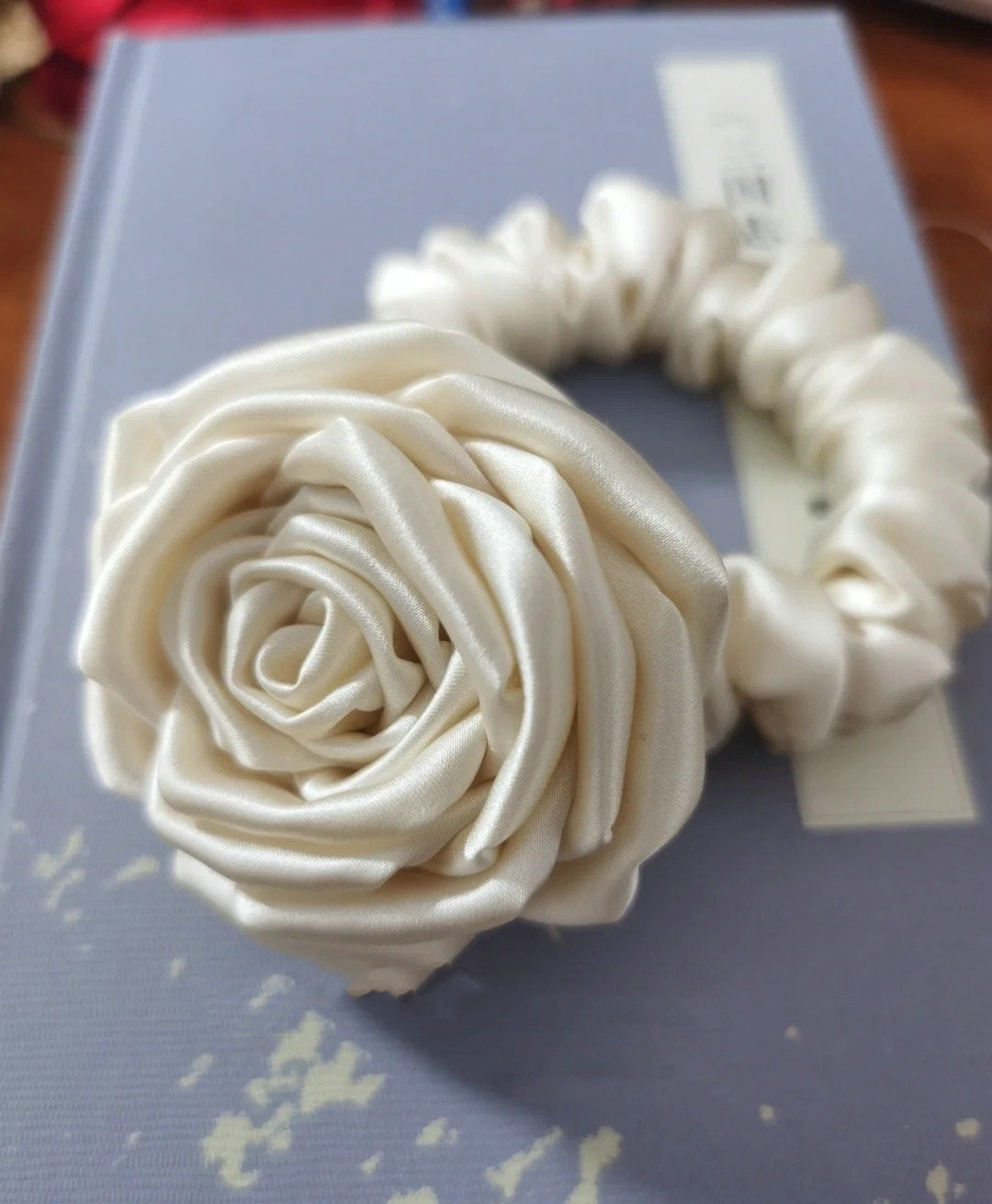 Silk Rose Scrunchie