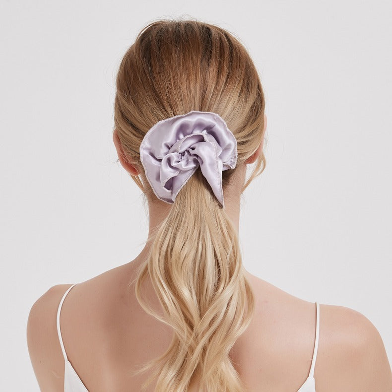 100% Silk Ruffled Scrunchie