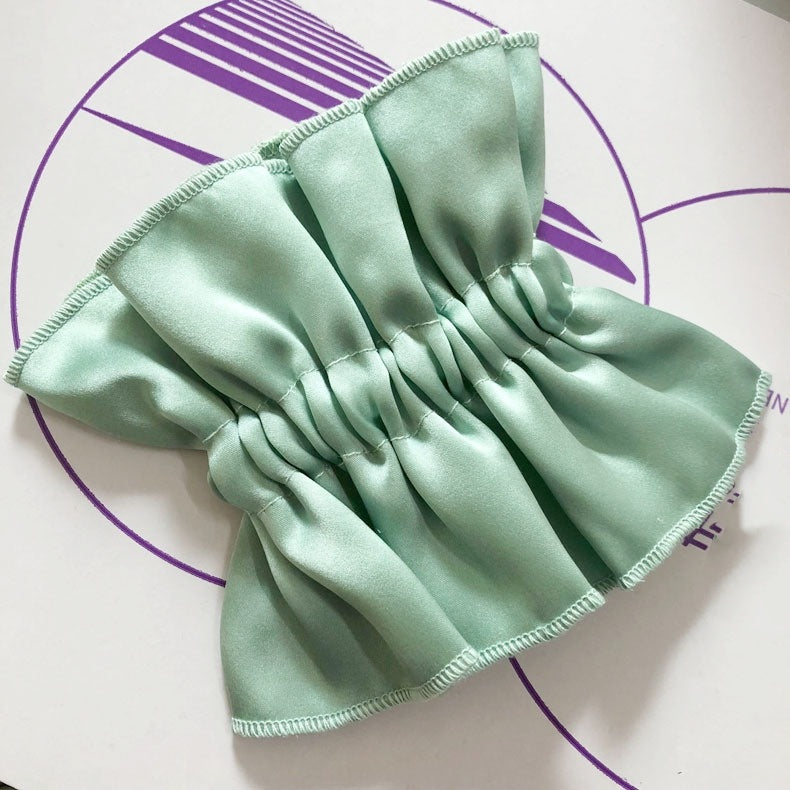 100% Silk Ruffled Scrunchie