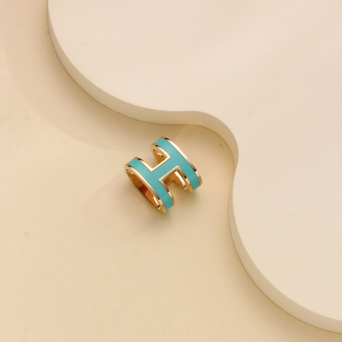 Color Enamel Pendant/ Scarf Ring