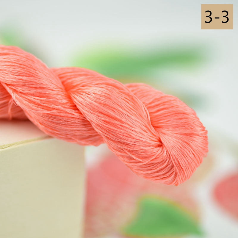 100% Mulberry Silk Embroidery Thread Skeins, 3# red colors