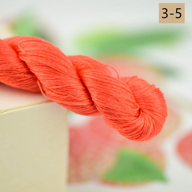 100% Mulberry Silk Embroidery Thread Skeins, 3# red colors