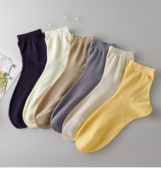 Chaussettes en maille de soie pour femmes, chaussettes d'été