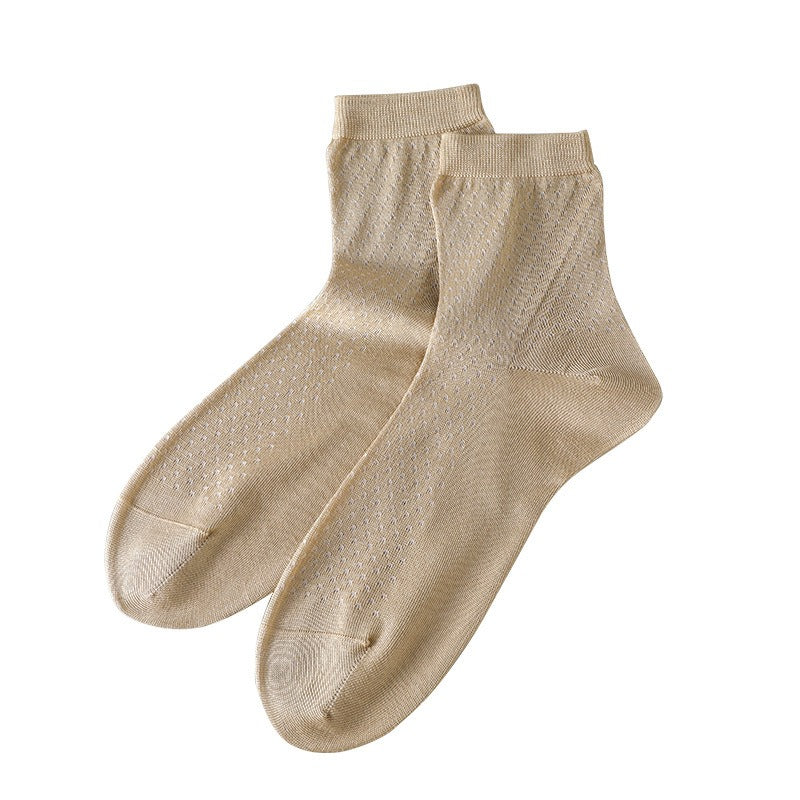 Chaussettes en maille de soie pour femmes, chaussettes d'été