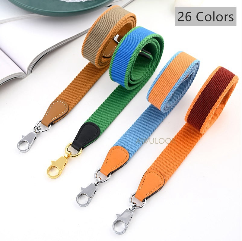 Customized 1"/25mm Canvas bag strap, Bi-colors