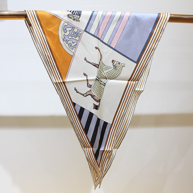 Triangle Silk Scarf, 100% Twill Silk