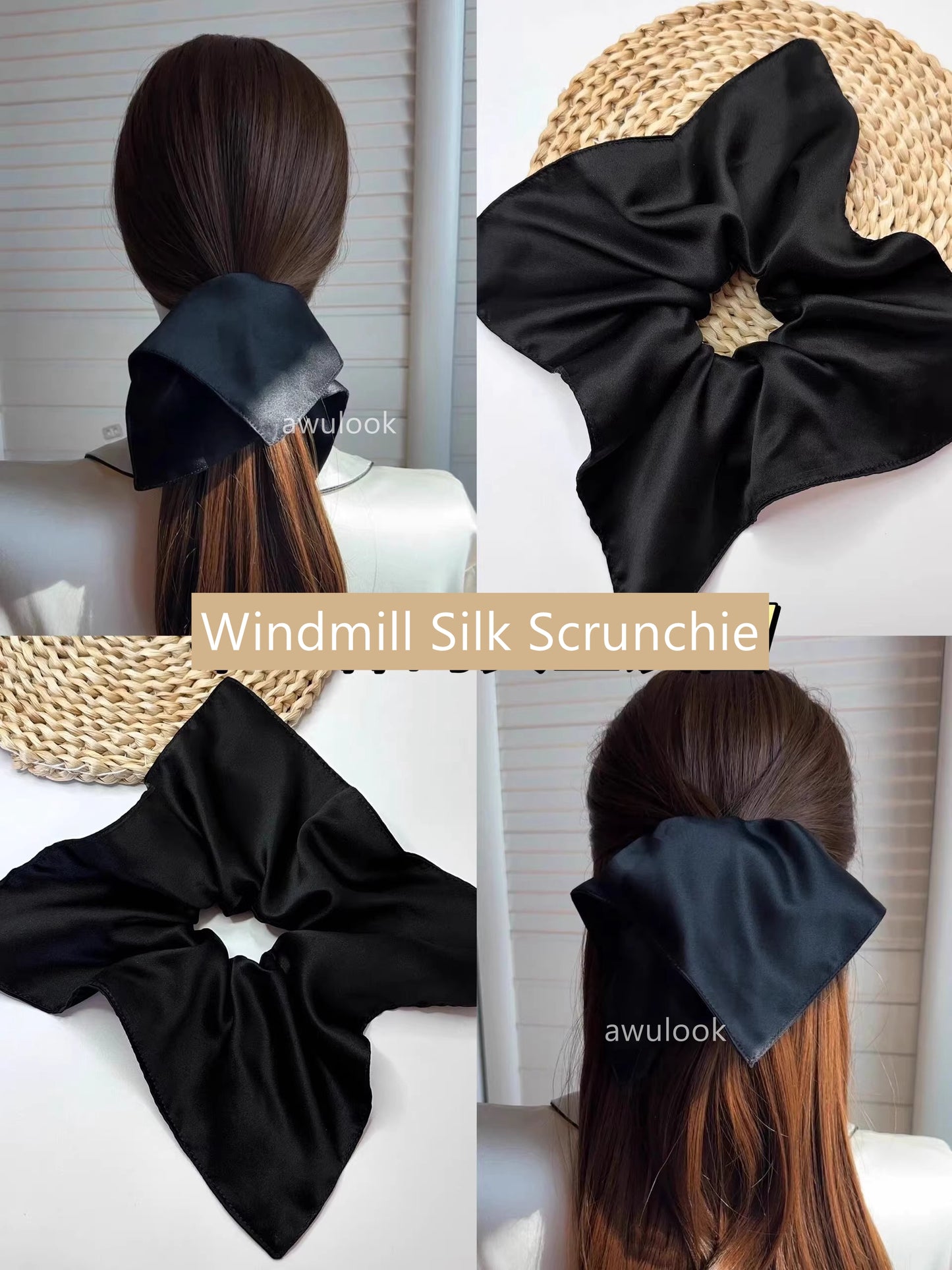 Windmill Silk Scrunchie