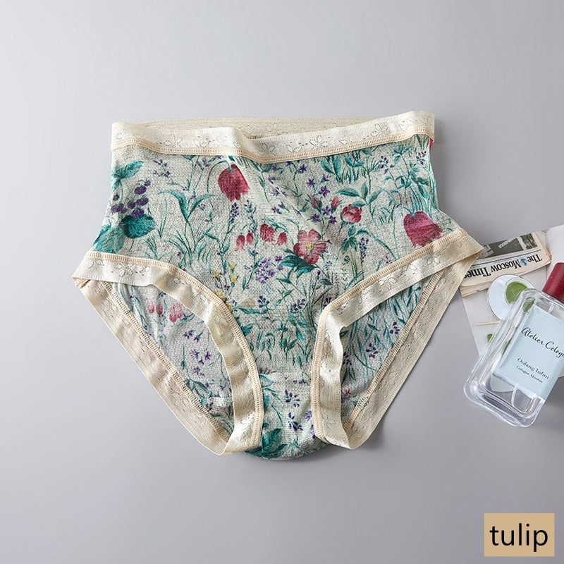 Culotte en soie tricotée pour femme, taille moyenne