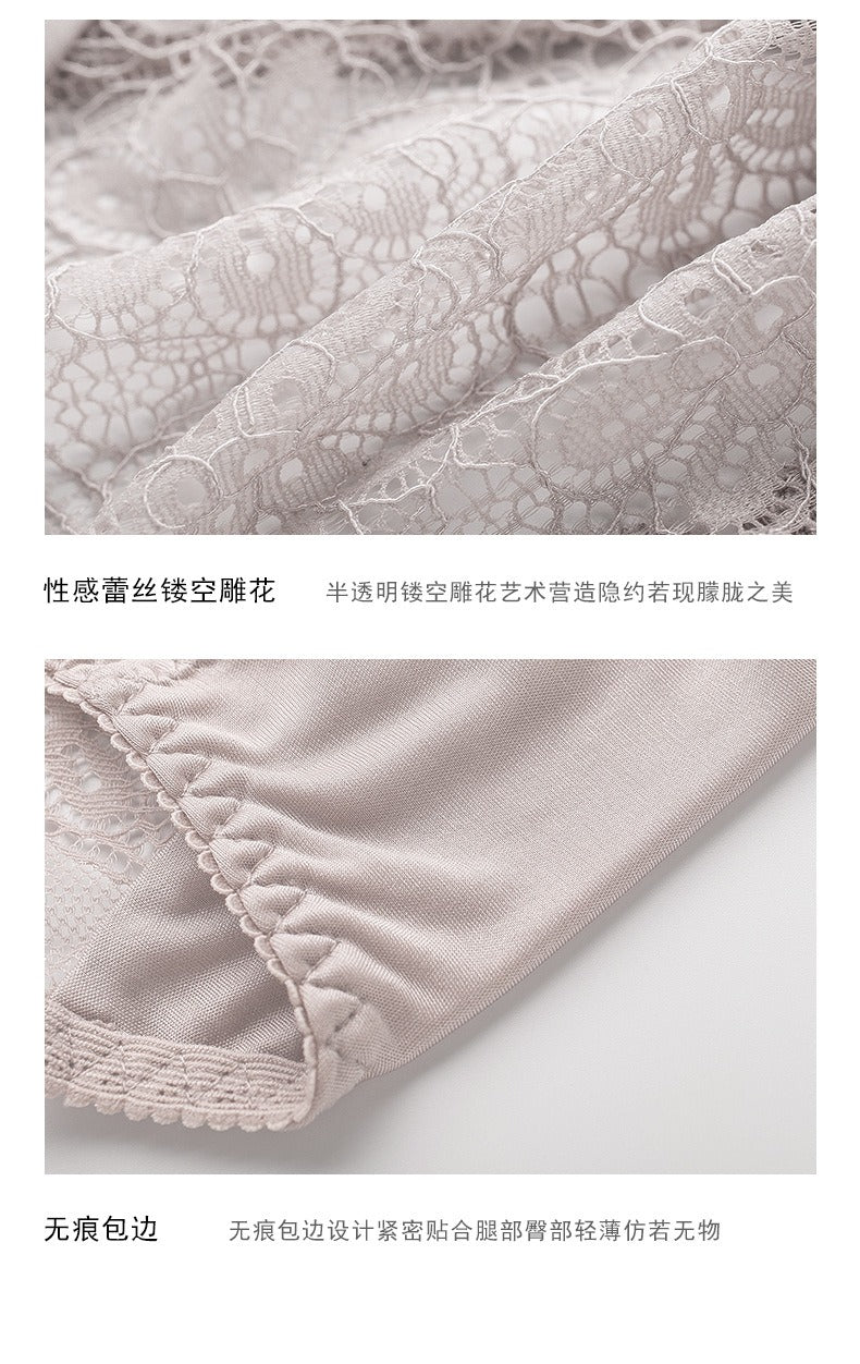 Women Silk Lace Underwear Panties