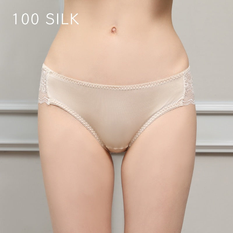 Women Silk Lace Underwear Panties