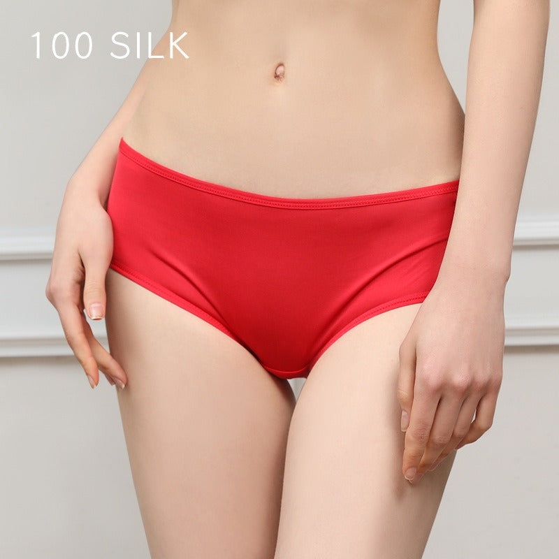 Women 100% Silk Panties, Mid waist