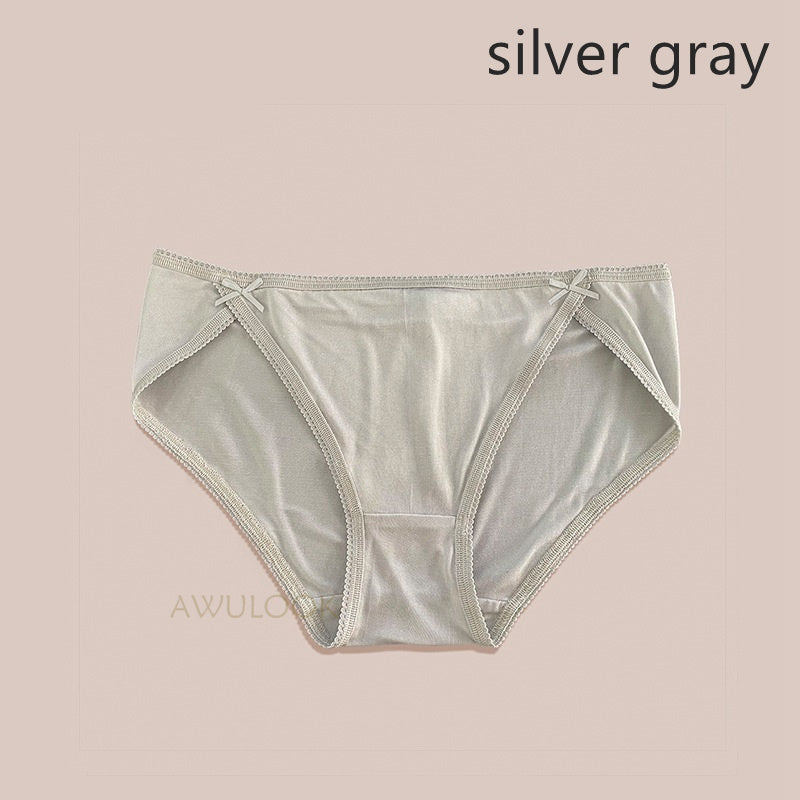 Women Silk Panties, mid waist