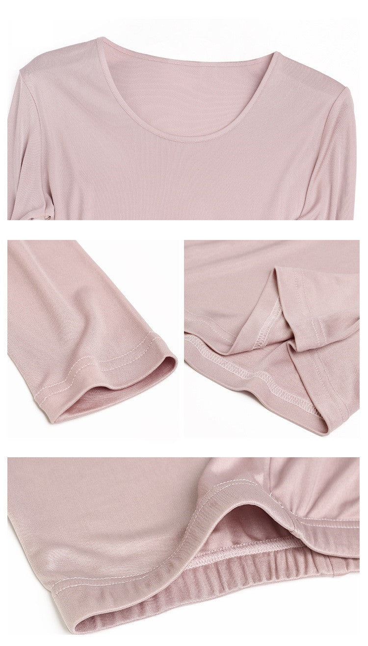 Women 100% Mulberry Silk Thermal underwear Set - Awulook